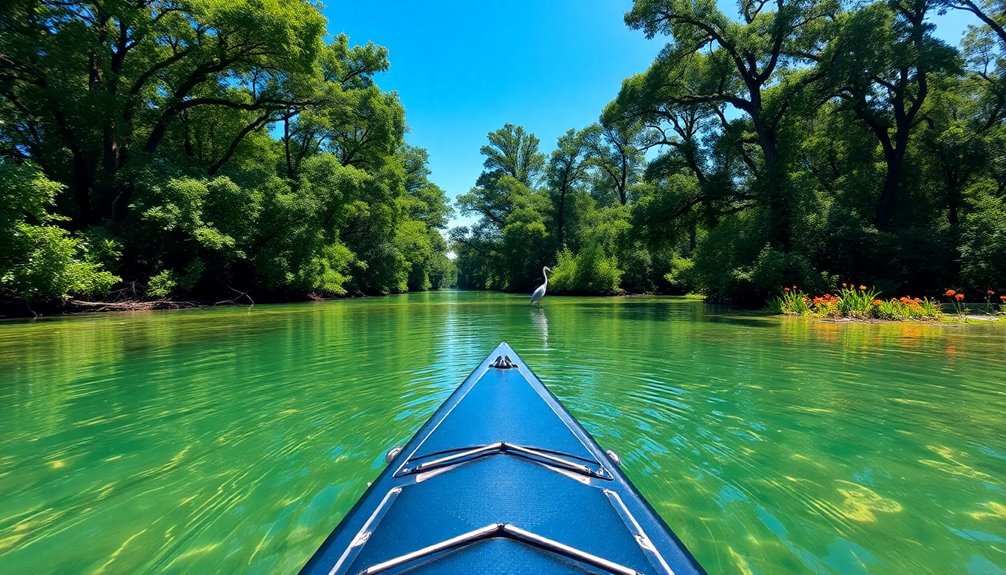 exploring nature by kayak