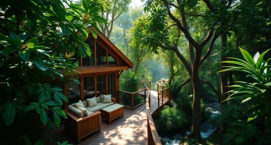 nature inspired treehouse lodging