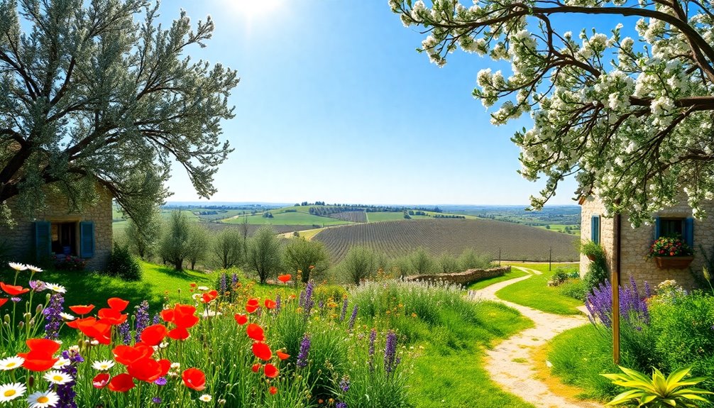 spring flowers and warmth