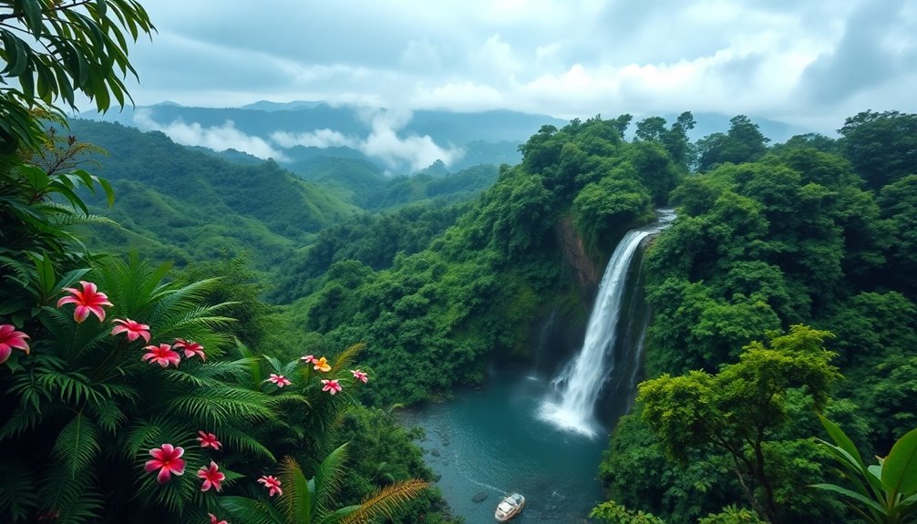 vibrant greenery after rain