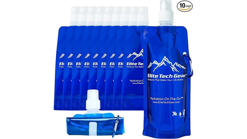 10 pack collapsible bpa free bottles
