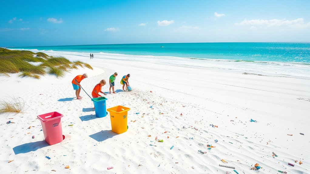 beach cleanup and recycling initiatives