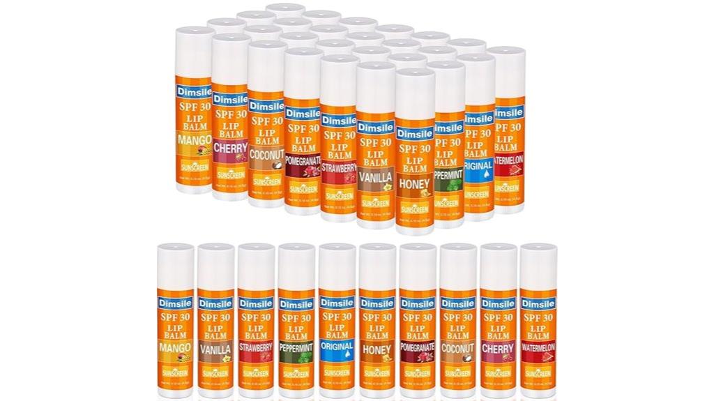 bulk pack of 30 spf lip balms