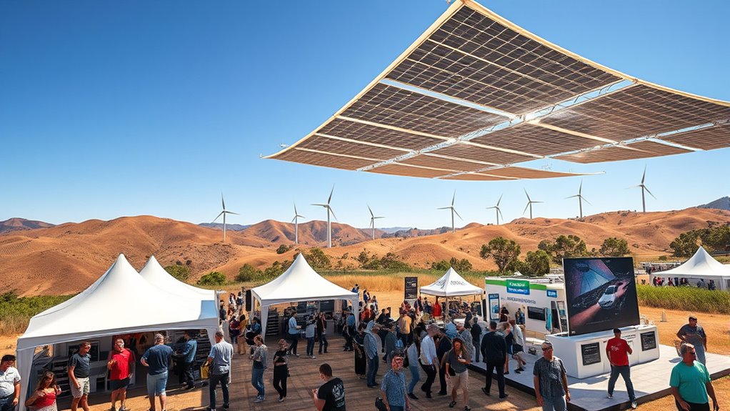california solar powered tech events