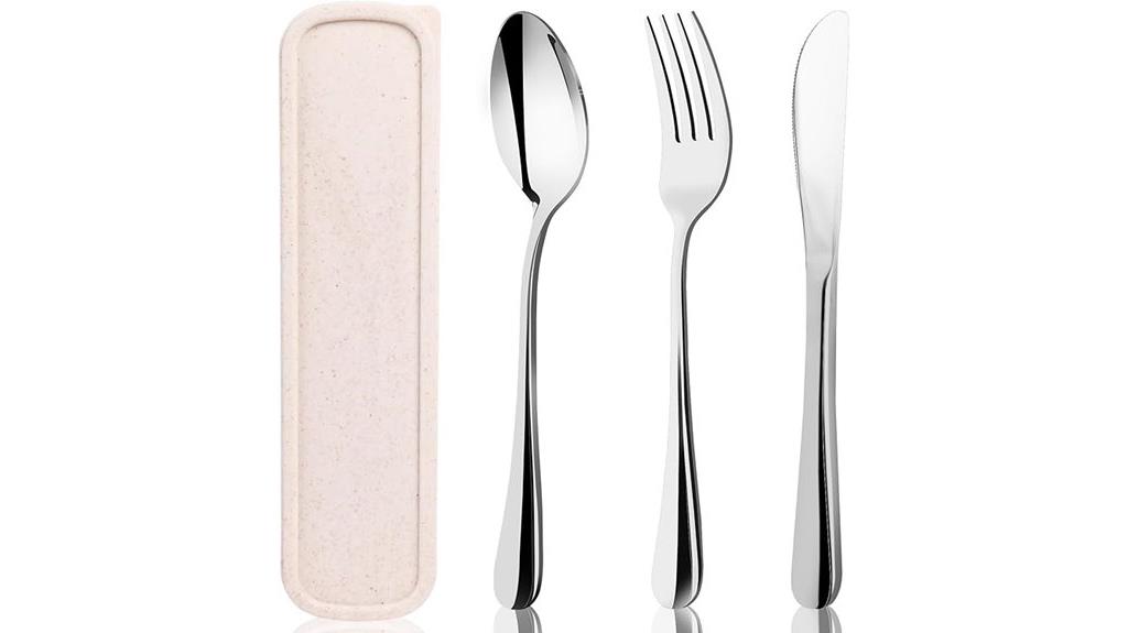 compact travel utensil kit
