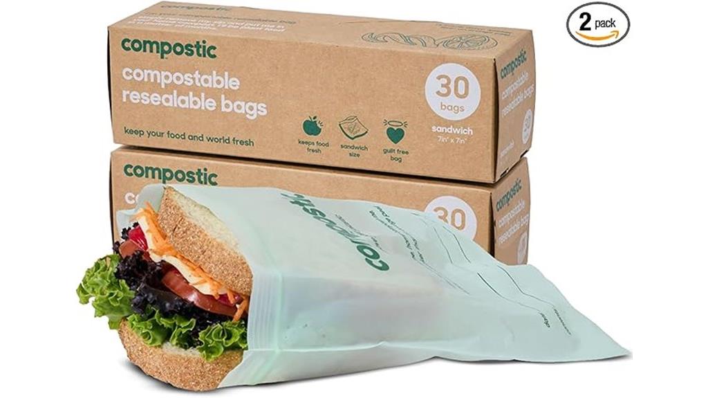 compostable sandwich bag set