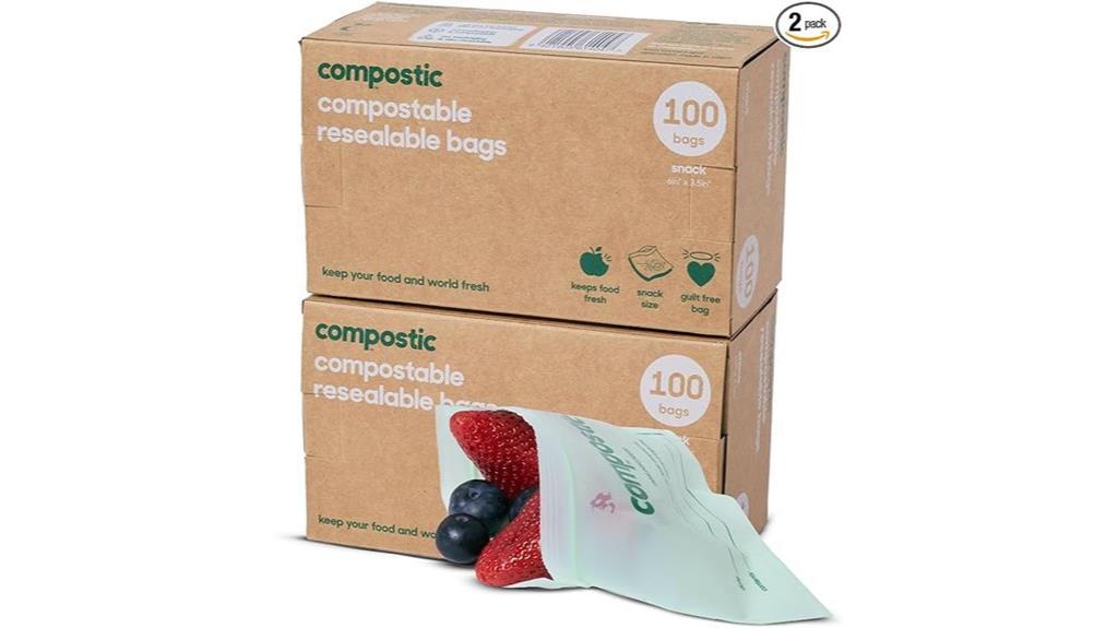 compostable snack bag set