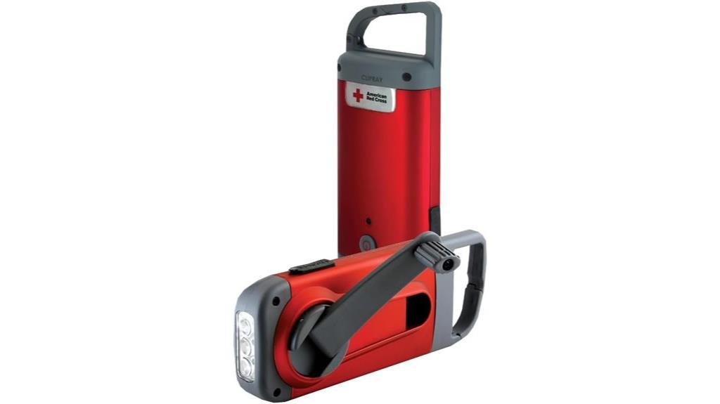 crank flashlight with charger