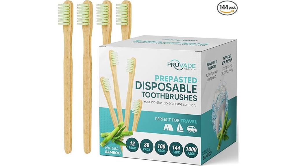disposable bamboo toothbrushes pack