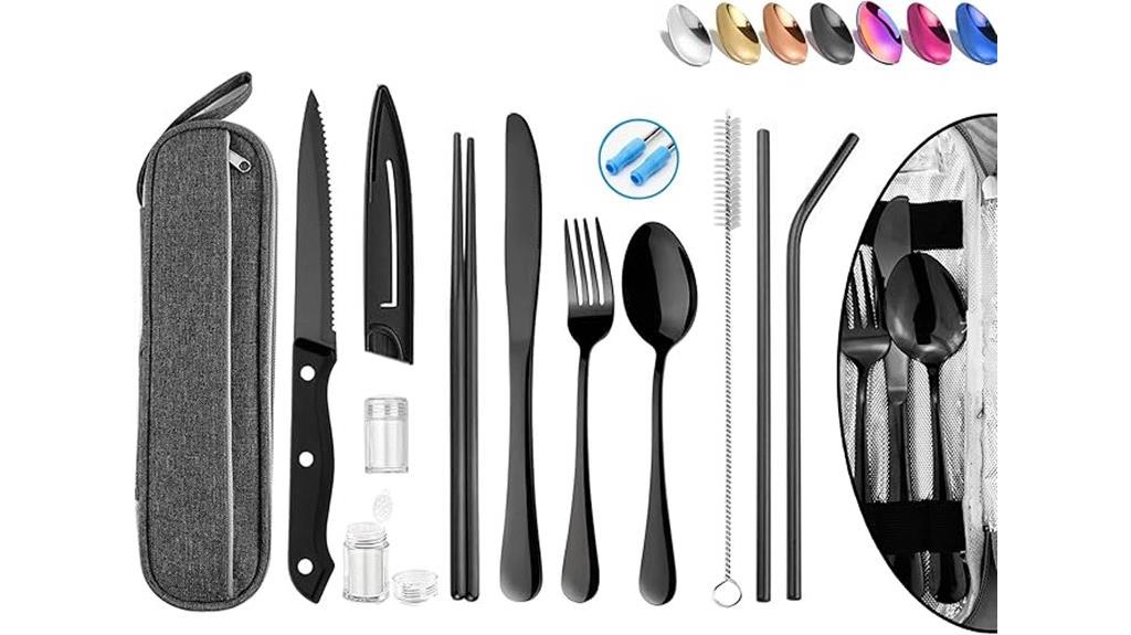 durable travel utensil set
