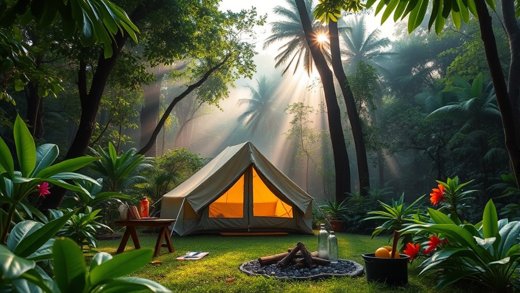 eco friendly jungle camping