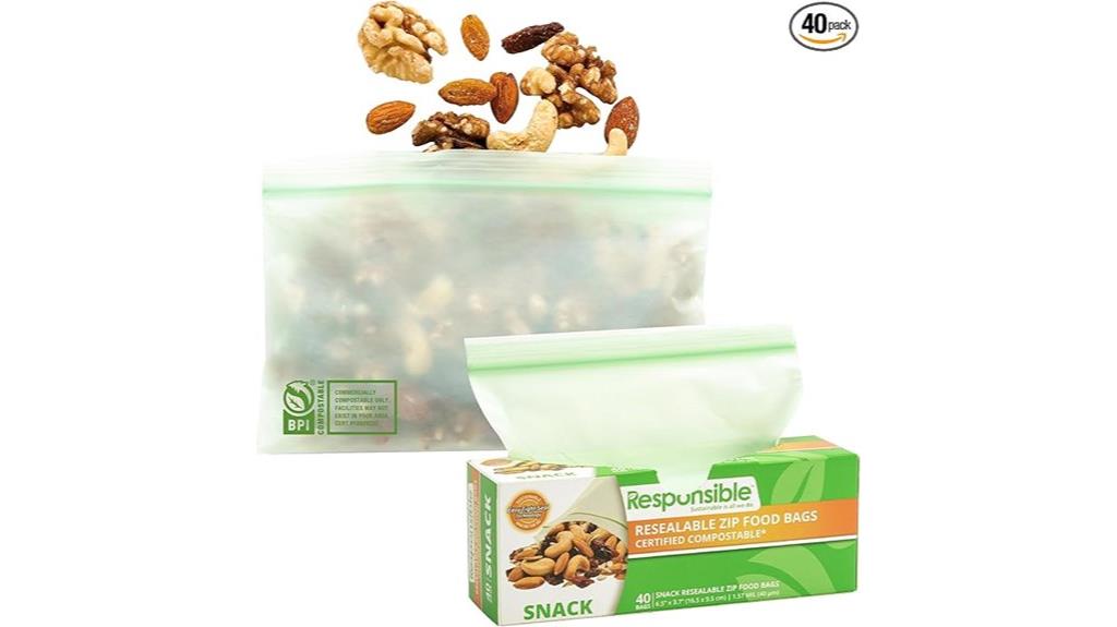 eco friendly resealable snack bags