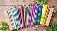 eco friendly stainless steel straw sets