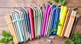 eco friendly stainless steel straw sets