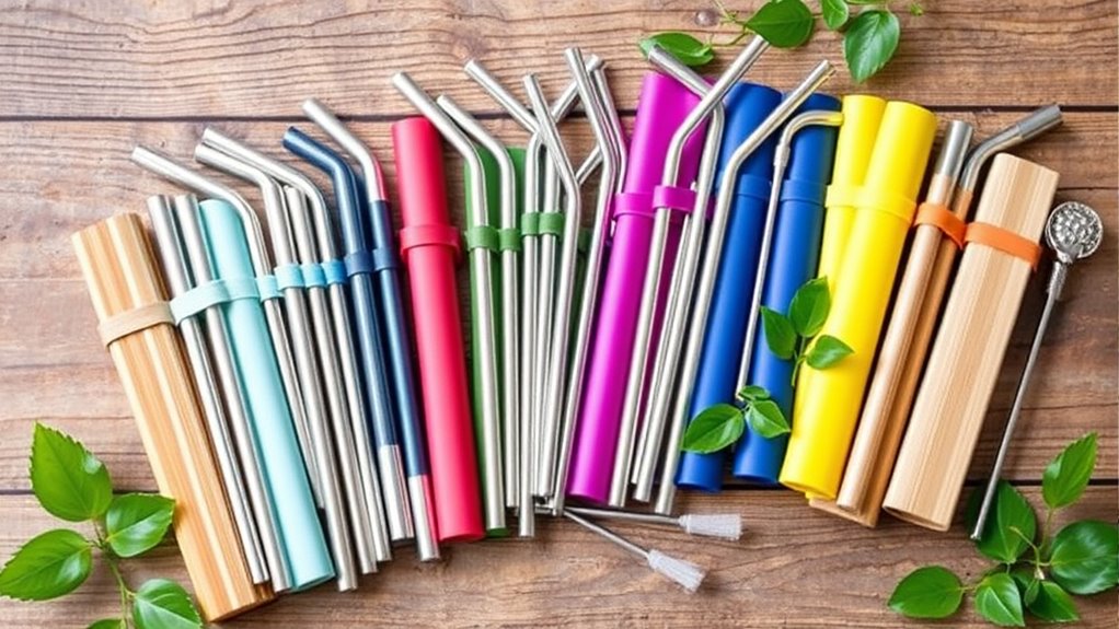 eco friendly stainless steel straw sets