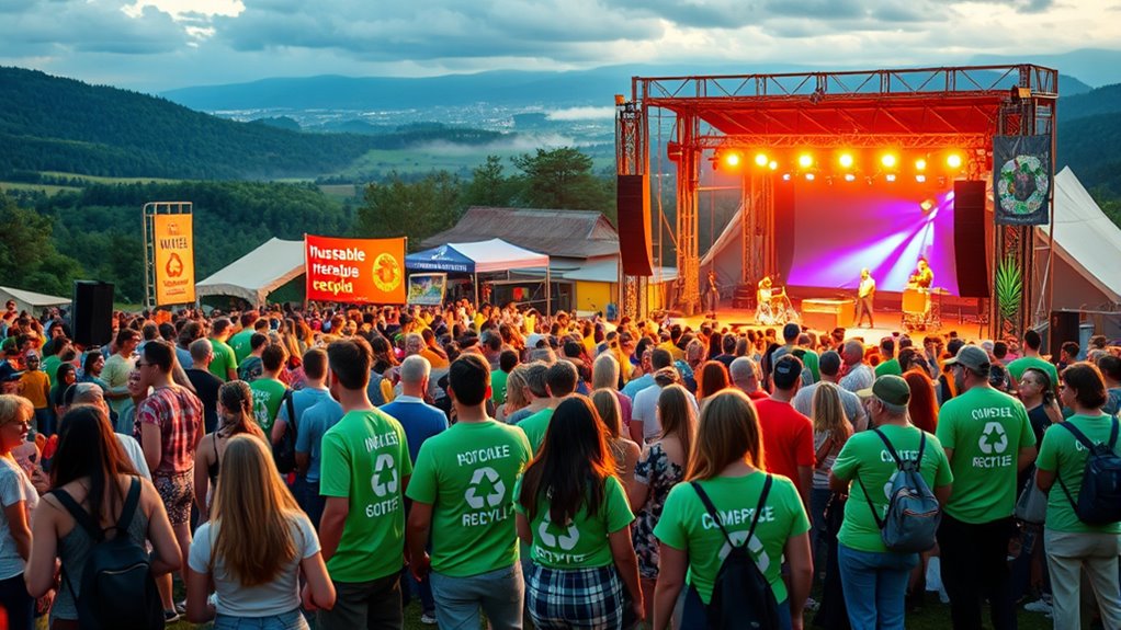 encourage eco friendly festival participation