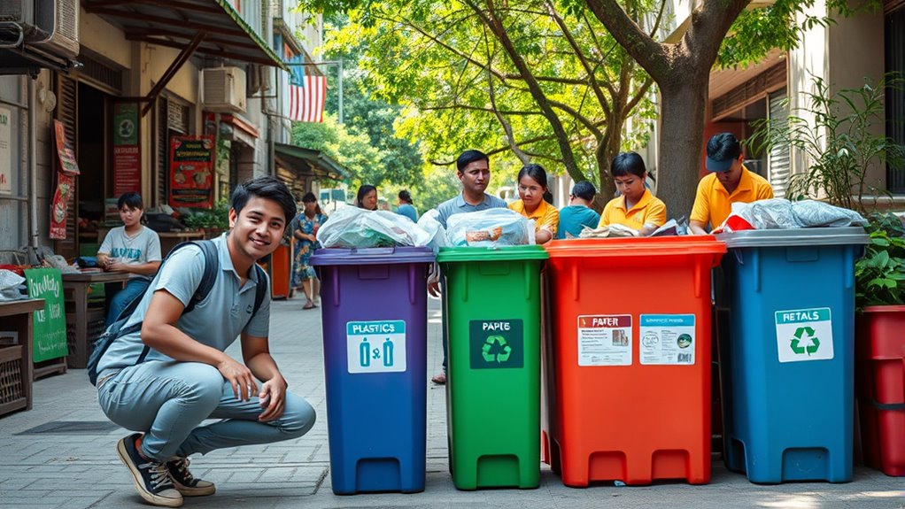 engage in community recycling