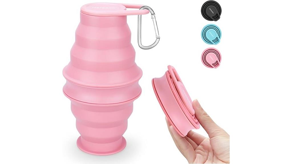 flexible 17oz silicone water bottle