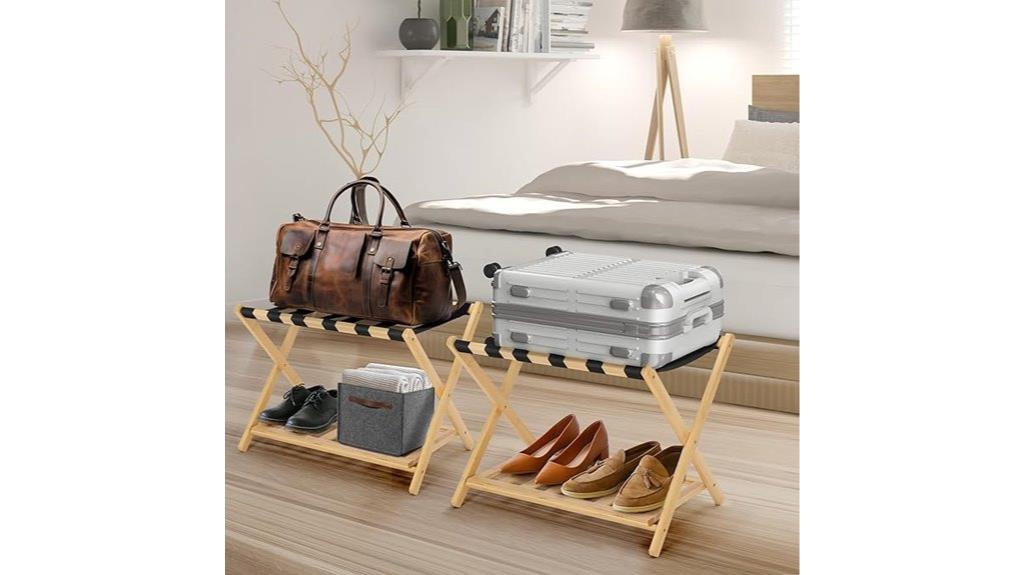 foldable luggage racks set