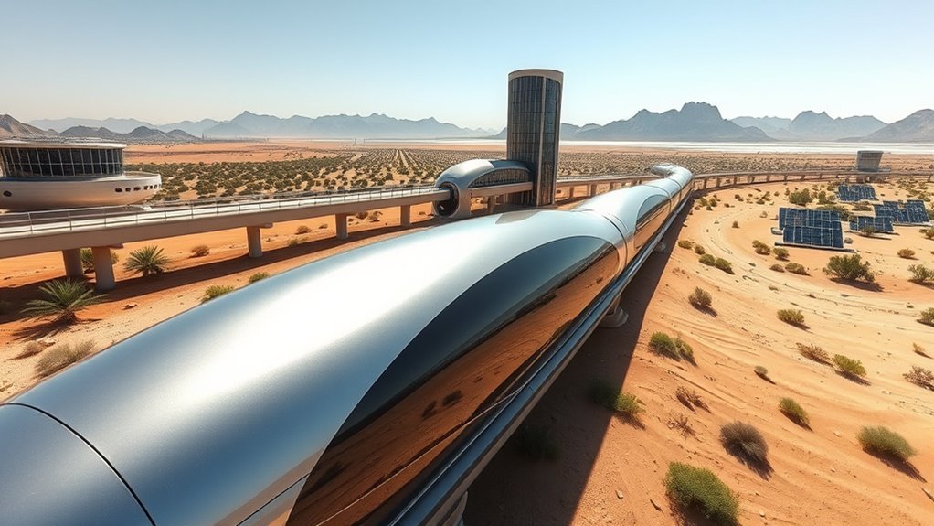 futuristic high speed urban transit