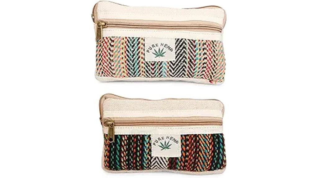 hemp zip pouch set