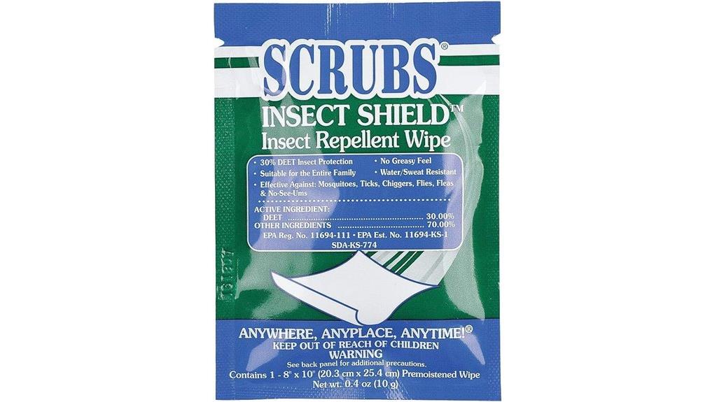 insect repellent wipes package