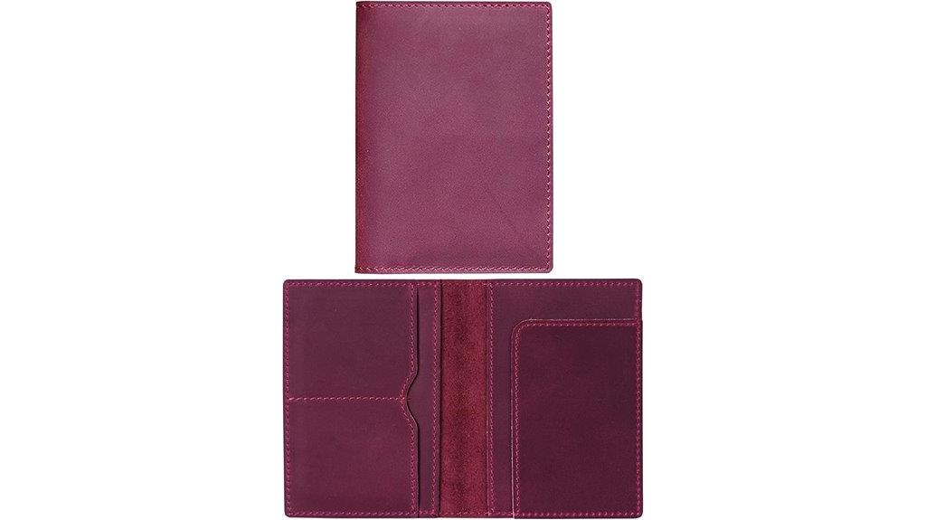 leather passport holder with slots