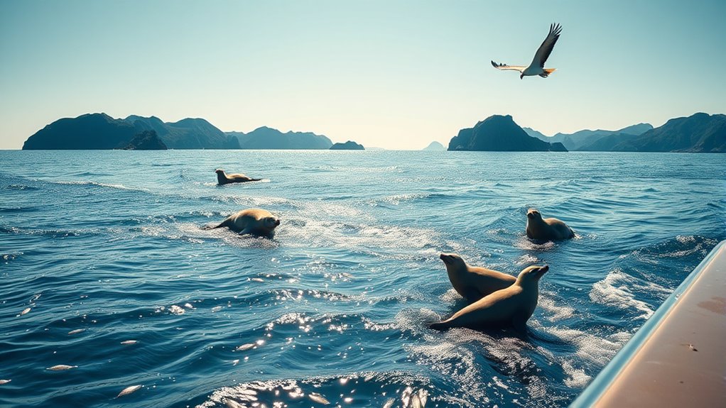 marine animals and seabirds