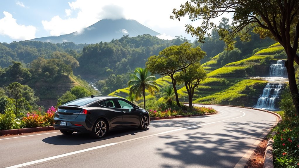 mountain views and rainforest hikes