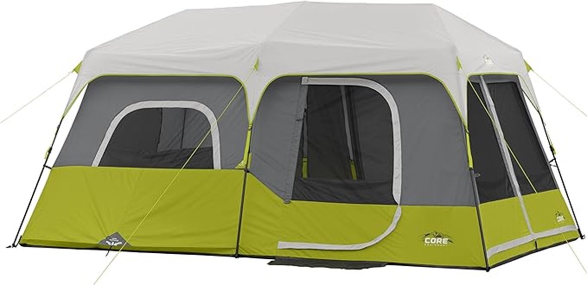 nine person green cabin