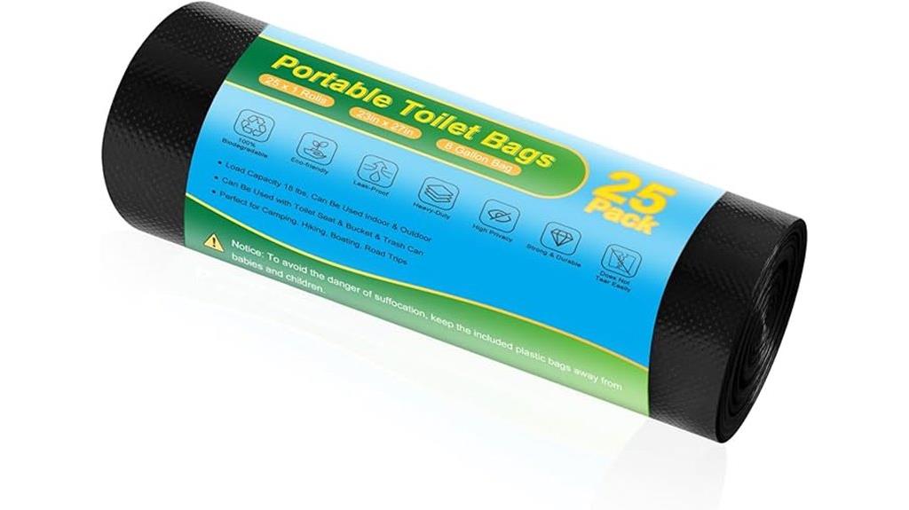 portable camping toilet bags