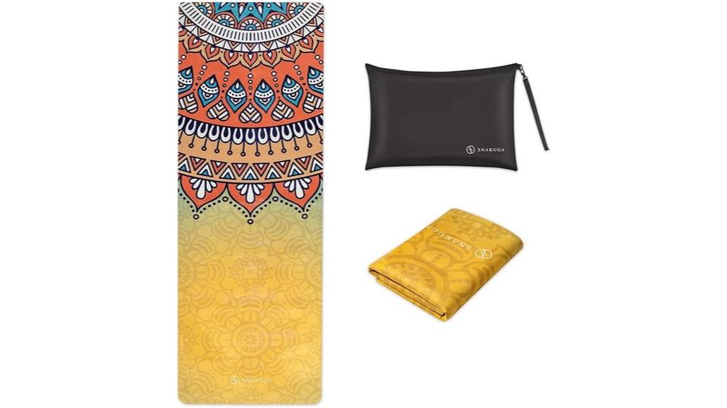 portable non slip yoga mat