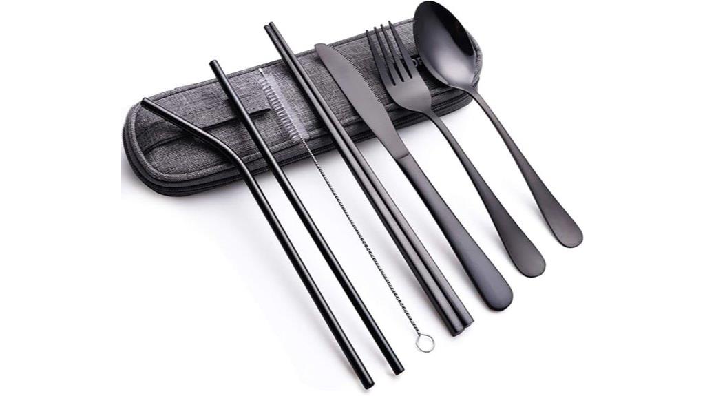 portable silverware travel kit