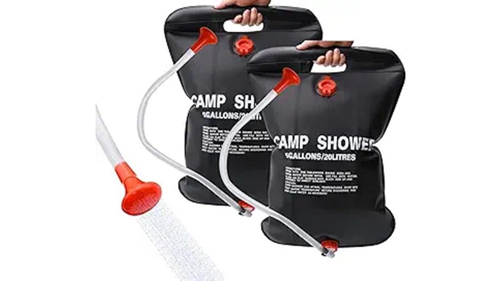 portable solar shower packs