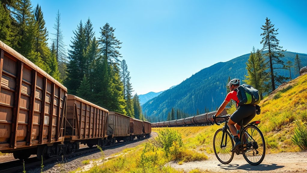 rail and bicycle travel