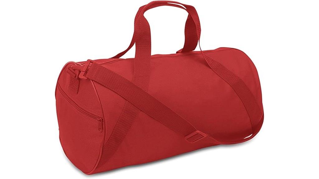 red barrel duffel bag