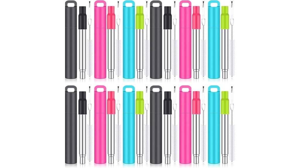 reusable metal collapsible straws