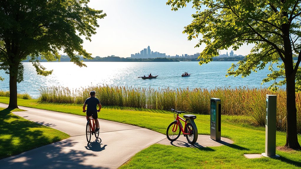 scenic lakeside cycling routes