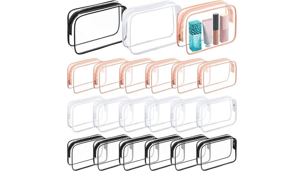 set of 60 clear travel bags
