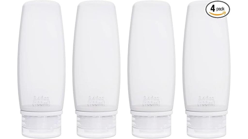 silicone travel bottles pack