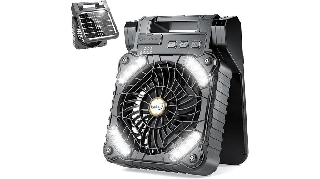 solar powered camping fan