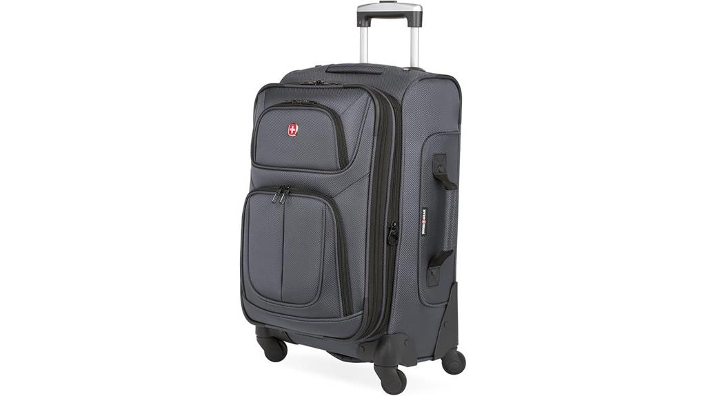 swissgear dark grey carry on