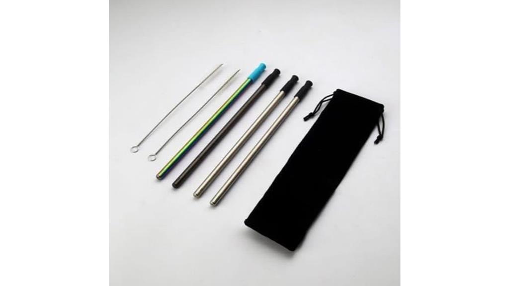 ten stainless steel straws