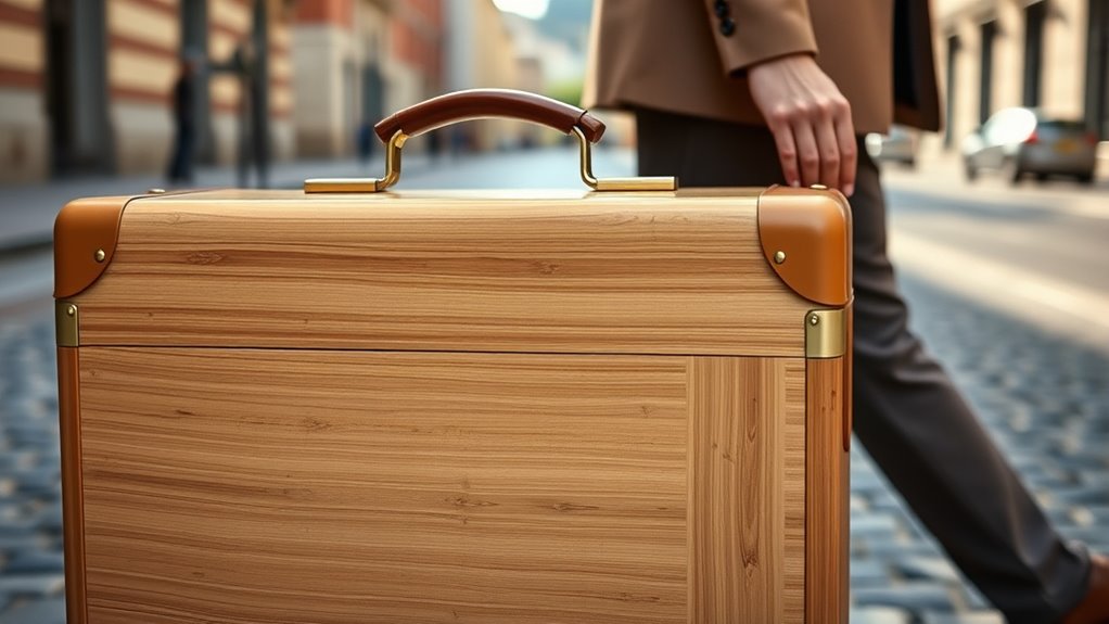 top stylish bamboo suitcases