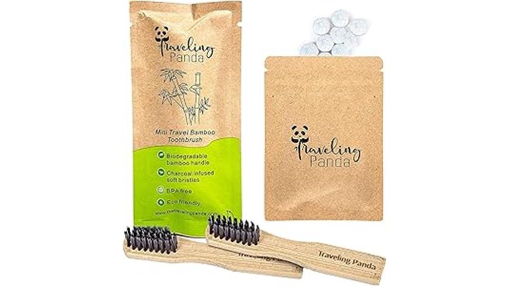 travel bamboo toothbrush set