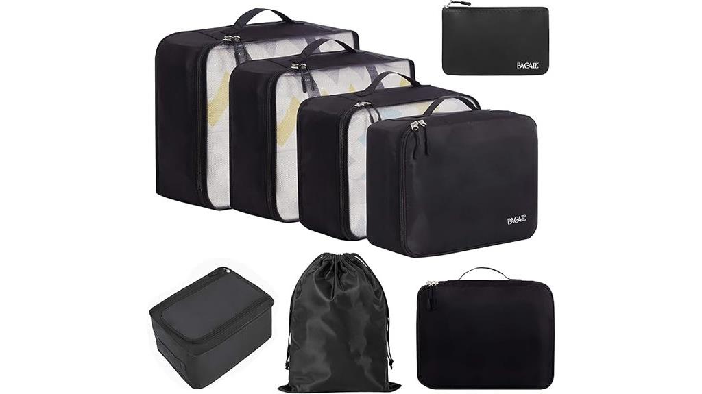 travel organizing cubes set