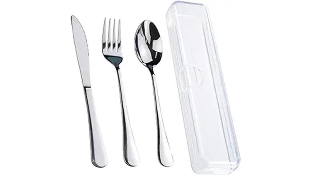 travel utensils with case