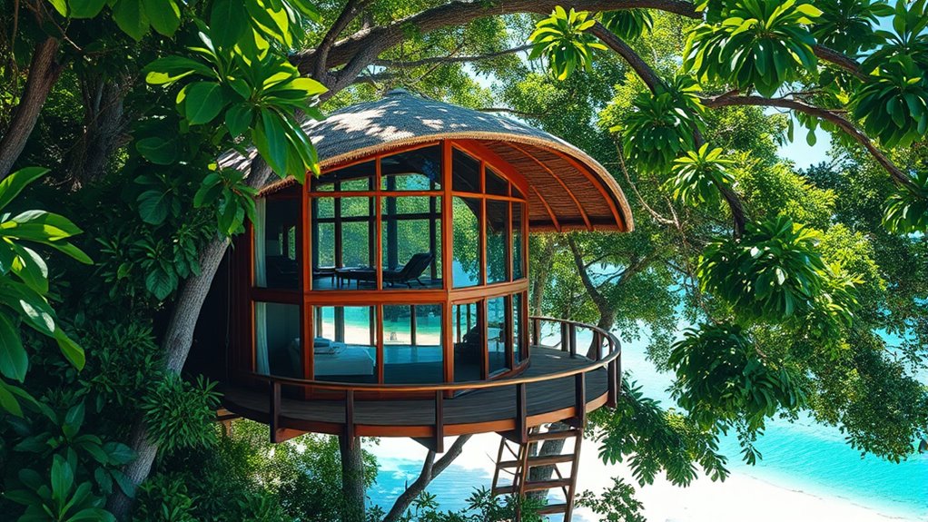 tropical eco friendly treehouses