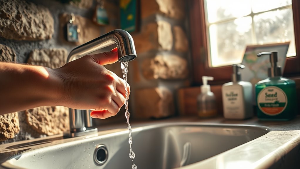 turn off faucets when not in use