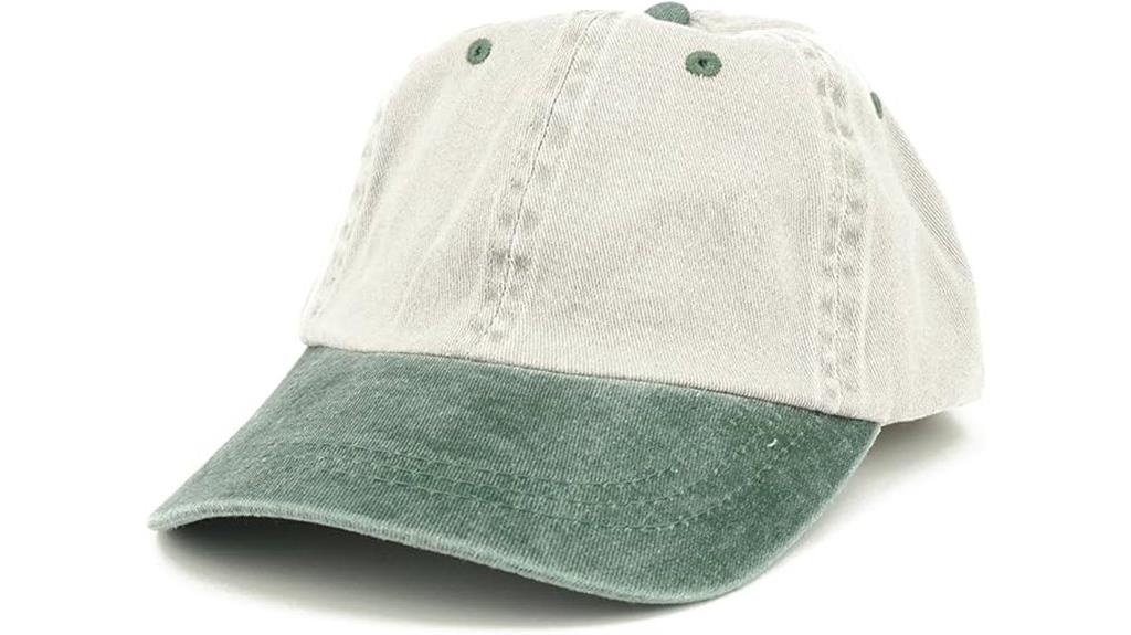 two tone washed dad cap